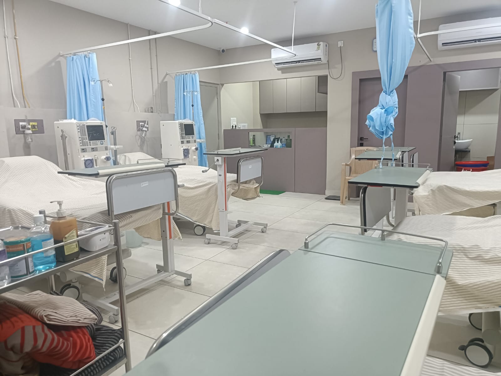 State-of-the-art dialysis machine in a clean, modern facility